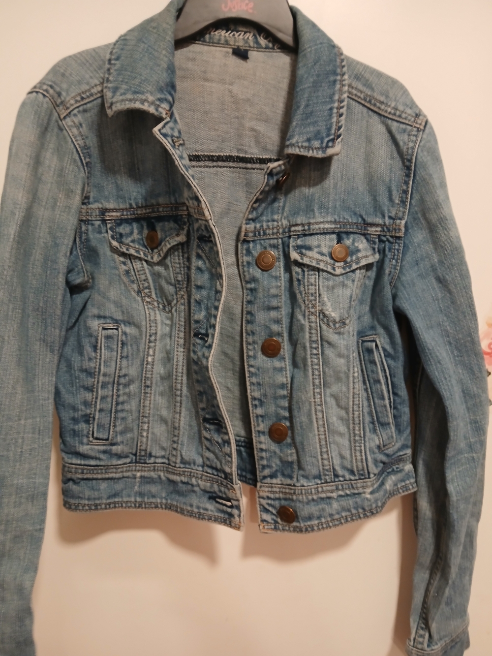 American Eagle Outfitters Light Blue Denim Jean Jacket